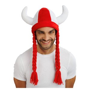 Fan-Mütze: Weiss-Rot