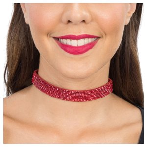 Strass Choker: Rot