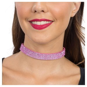 Strass Choker: Pink