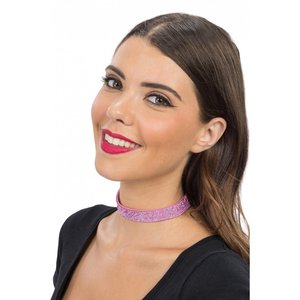 Strass Choker: Pink