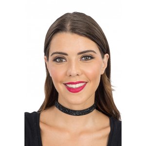 Strass Choker: Schwarz