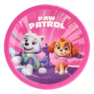 Paw Patrol - Piatti: rosa - 23 cm - 8 pezzi