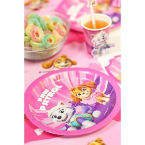 Paw Patrol - Piatti: rosa - 23 cm - 8 pezzi