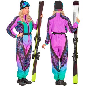 Skianzug - Bunter Leopard: Damen
