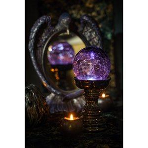 Kristallkugel: Lila - LED