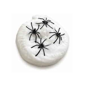 Ragnatela: bianca con 4 ragni - 30 g