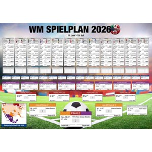 Fussball-WM Spielplan 2026: beschriftbar