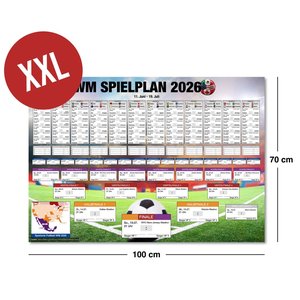 Fussball-WM Spielplan 2026: beschriftbar