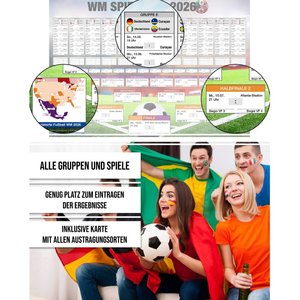 Fussball-WM Spielplan 2026: beschriftbar