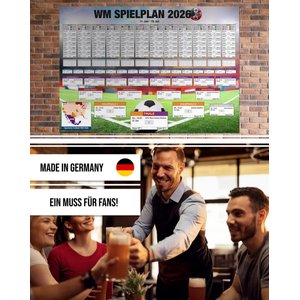 Fussball-WM Spielplan 2026: beschriftbar