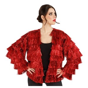Lametta Jacke: Rot