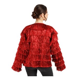 Lametta Jacke: Rot