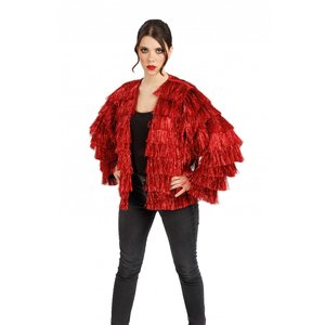 Lametta Jacke: Rot