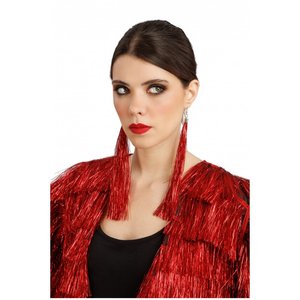 Lametta Jacke: Rot