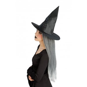 Hexenhut mit langen Haaren