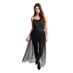 Gonna lunga: verde glitterato