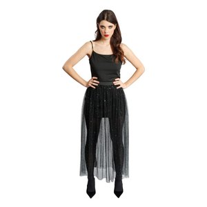 Gonna lunga: verde glitterato