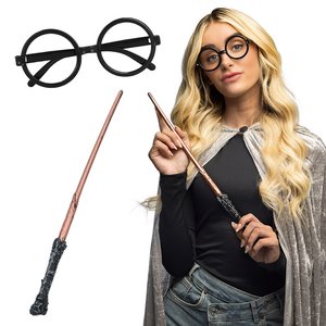 Zauberer: Brille & Zauberstab