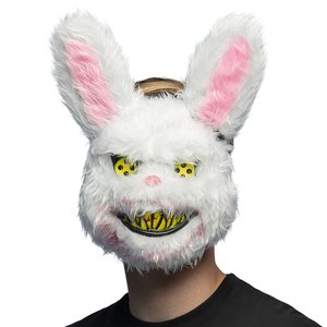Masque en peluche: Lapin fou