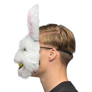 Masque en peluche: Lapin fou