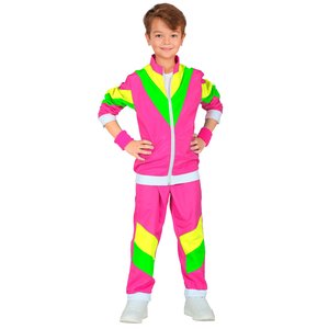 80er Jahre Trainingsanzug: Neon Pink