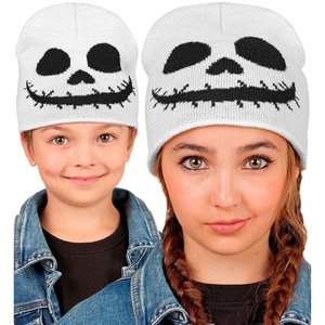Kinder-Beanie: Skelettgesicht