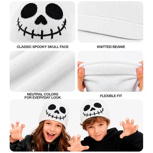 Kinder-Beanie: Skelettgesicht