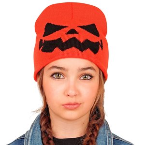Kinder-Beanie: Kürbis