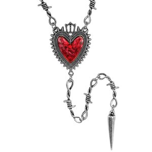 Collana: filo spinato con cuore