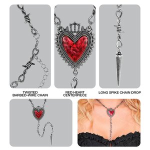 Chaîne: fil barbelé avec coeur