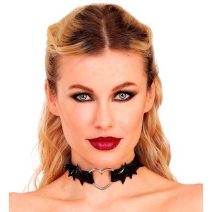 Collier ras-du-cou: chauve-souris - coeur
