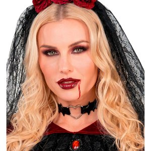 Collier ras-du-cou: chauve-souris - coeur