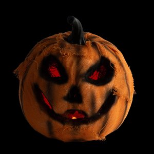 Zucca LED in juta: arancione
